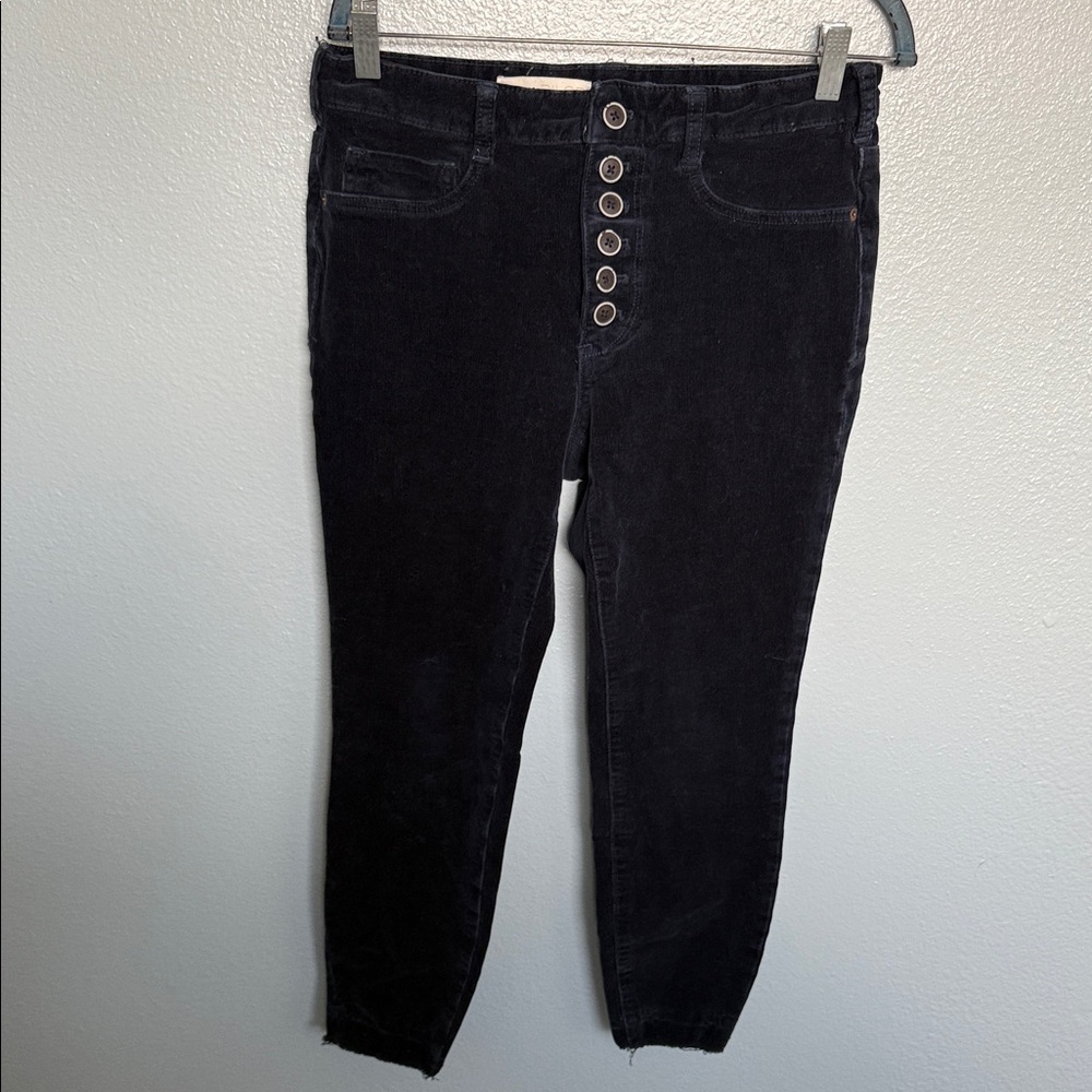 Pilcro Navy Corduroy Ankle Jeans